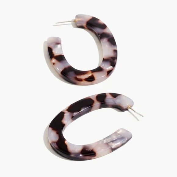 Madewell Acetate Oval Hoop Earrings - Picture 1 of 2